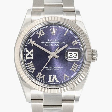 Rolex Datejust 36 126234 36mm 2023 Purple Diamond 6 & 9 Dial