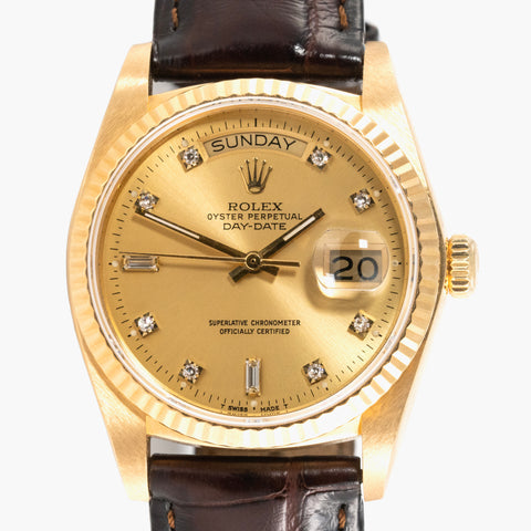 Rolex Day-Date 18038 36mm 1983 Champagne Dial