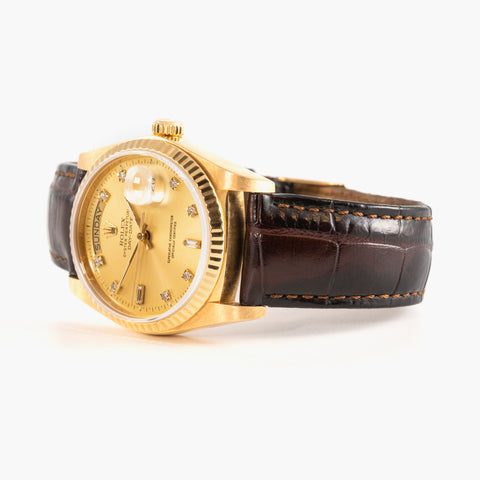 Rolex Day-Date 18038 36mm 1983 Champagne Dial