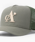 A Jewellers Matcha Signature Trucker Cap Khaki/Stone