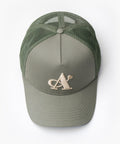 A Jewellers Matcha Signature Trucker Cap Khaki/Stone