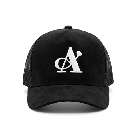 Signature Trucker Cap - Black Suede
